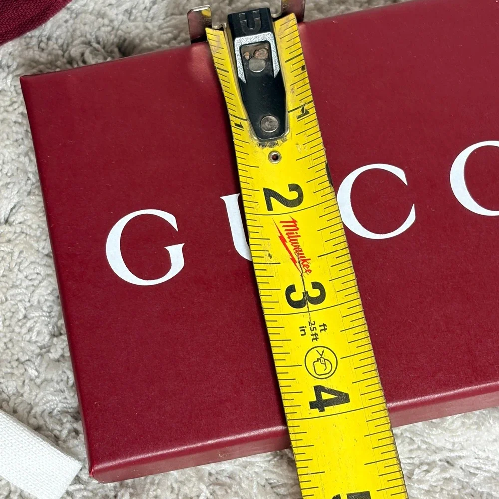 Gucci‎ Burgundy Logo Gift Box Dust Bag Ribbon and Care Cards Set